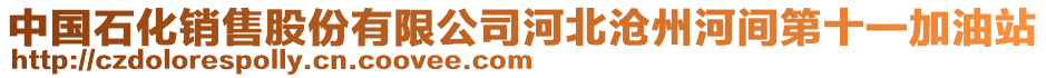 中國(guó)石化銷(xiāo)售股份有限公司河北滄州河間第十一加油站