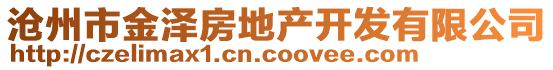 滄州市金澤房地產(chǎn)開(kāi)發(fā)有限公司