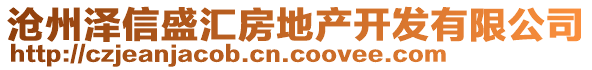 滄州澤信盛匯房地產(chǎn)開發(fā)有限公司