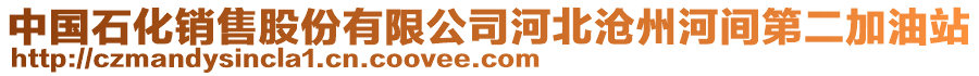 中國(guó)石化銷售股份有限公司河北滄州河間第二加油站