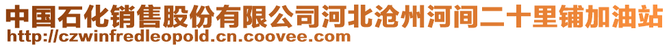 中國(guó)石化銷售股份有限公司河北滄州河間二十里鋪加油站