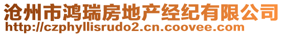 滄州市鴻瑞房地產(chǎn)經(jīng)紀(jì)有限公司