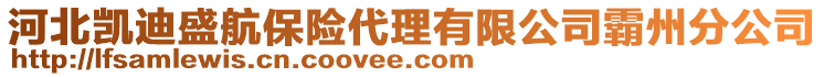 河北凱迪盛航保險代理有限公司霸州分公司