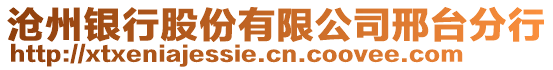 沧州银行股份有限公司邢台分行