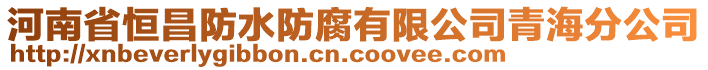 河南省恒昌防水防腐有限公司青海分公司