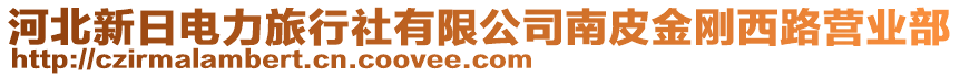 河北新日电力旅行社有限公司南皮金刚西路营业部