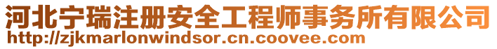 河北寧瑞注冊安全工程師事務(wù)所有限公司