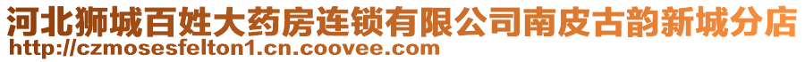 河北獅城百姓大藥房連鎖有限公司南皮古韻新城分店