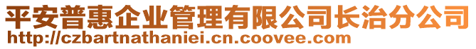 平安普惠企業(yè)管理有限公司長治分公司