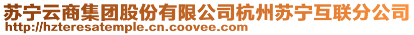 蘇寧云商集團(tuán)股份有限公司杭州蘇寧互聯(lián)分公司