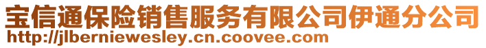 寶信通保險(xiǎn)銷(xiāo)售服務(wù)有限公司伊通分公司