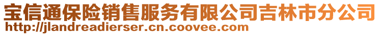 寶信通保險銷售服務有限公司吉林市分公司