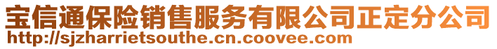 寶信通保險銷售服務(wù)有限公司正定分公司