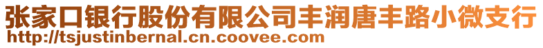 張家口銀行股份有限公司豐潤唐豐路小微支行