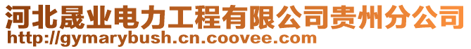 河北晟業(yè)電力工程有限公司貴州分公司
