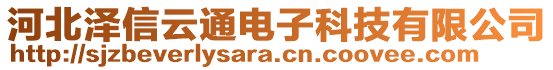 河北澤信云通電子科技有限公司