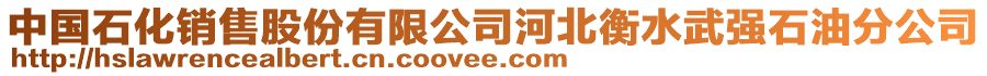 中國(guó)石化銷售股份有限公司河北衡水武強(qiáng)石油分公司