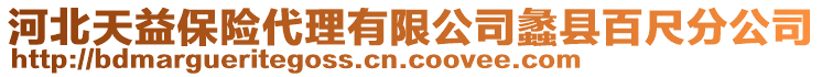 河北天益保險代理有限公司蠡縣百尺分公司