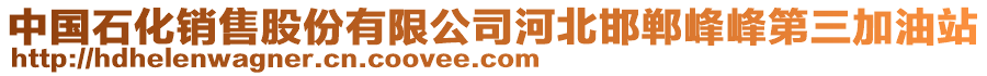 中國石化銷售股份有限公司河北邯鄲峰峰第三加油站