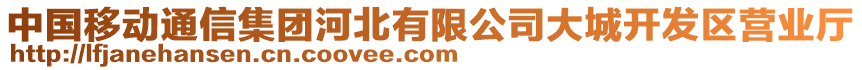 中國移動通信集團河北有限公司大城開發(fā)區(qū)營業(yè)廳