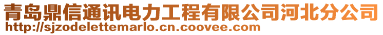 青岛鼎信通讯电力工程有限公司河北分公司