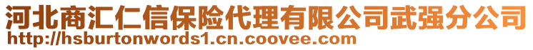 河北商匯仁信保險代理有限公司武強分公司