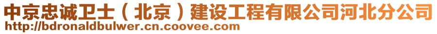 中京忠誠衛(wèi)士（北京）建設(shè)工程有限公司河北分公司