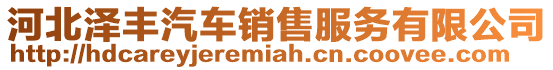河北澤豐汽車銷售服務有限公司