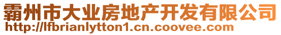 霸州市大業(yè)房地產(chǎn)開發(fā)有限公司