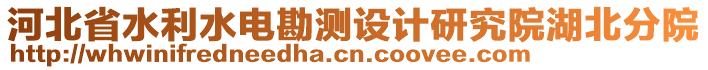 河北省水利水電勘測(cè)設(shè)計(jì)研究院湖北分院