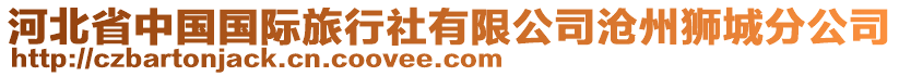 河北省中國(guó)國(guó)際旅行社有限公司滄州獅城分公司