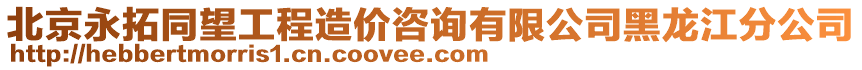 北京永拓同望工程造價(jià)咨詢有限公司黑龍江分公司