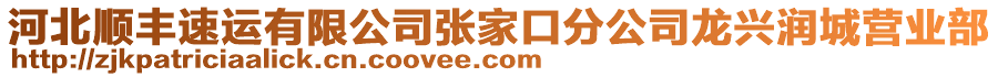 河北順豐速運(yùn)有限公司張家口分公司龍興潤城營業(yè)部