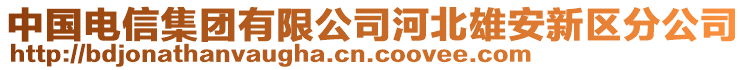 中國電信集團(tuán)有限公司河北雄安新區(qū)分公司
