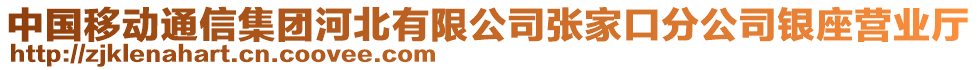 中國移動通信集團河北有限公司張家口分公司銀座營業(yè)廳