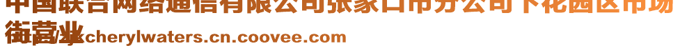 中國(guó)聯(lián)合網(wǎng)絡(luò)通信有限公司張家口市分公司下花園區(qū)市場(chǎng)
街營(yíng)業(yè)