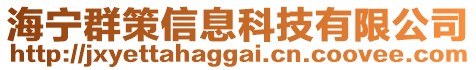 海寧群策信息科技有限公司