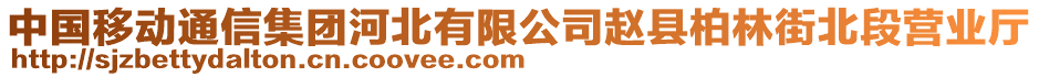 中國(guó)移動(dòng)通信集團(tuán)河北有限公司趙縣柏林街北段營(yíng)業(yè)廳