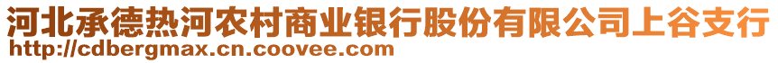 河北承德熱河農(nóng)村商業(yè)銀行股份有限公司上谷支行