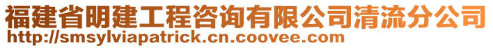 福建省明建工程咨詢有限公司清流分公司