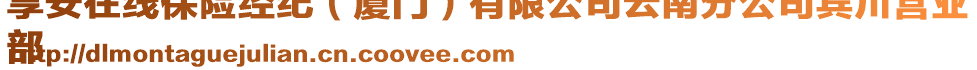 享安在線保險經(jīng)紀(jì)（廈門）有限公司云南分公司賓川營業(yè)
部