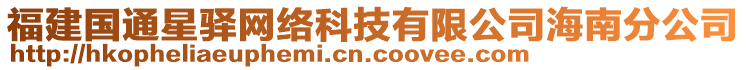 福建國(guó)通星驛網(wǎng)絡(luò)科技有限公司海南分公司