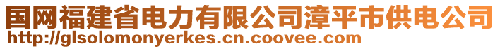 國(guó)網(wǎng)福建省電力有限公司漳平市供電公司