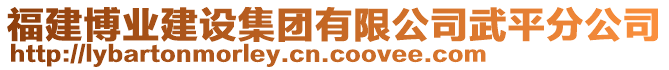 福建博業(yè)建設集團有限公司武平分公司