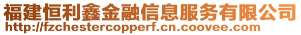 福建恒利鑫金融信息服務有限公司
