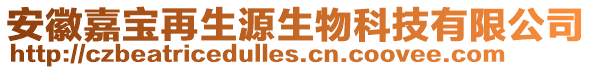 安徽嘉寶再生源生物科技有限公司