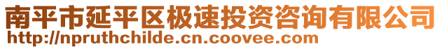 南平市延平區(qū)極速投資咨詢有限公司