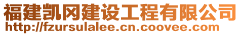 福建凱岡建設工程有限公司