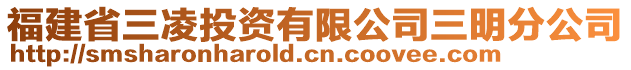 福建省三凌投資有限公司三明分公司