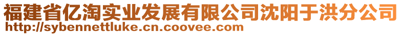 福建省億淘實(shí)業(yè)發(fā)展有限公司沈陽于洪分公司